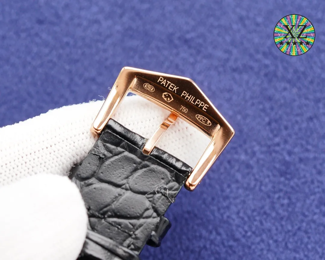 Patek Philippe series, an upgraded version of the true moon phase function watch series, welcomes new members. The word is high-end, using the unique Swiss ETA2824-2 special movement (zero repair), calendar callback, vibration frequency: 28800 oscillations per hour power reserve, sapphire glass, size 41x10mm, super luminous needle, with original Vacheron Constantin pin buckle, super waterproof function, perfect harmony, your first choice! Welcome to reprint!